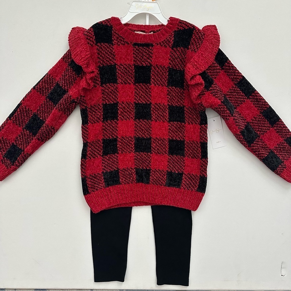 Jessica Simpson Plaid Outfit Size 6X Little Girl